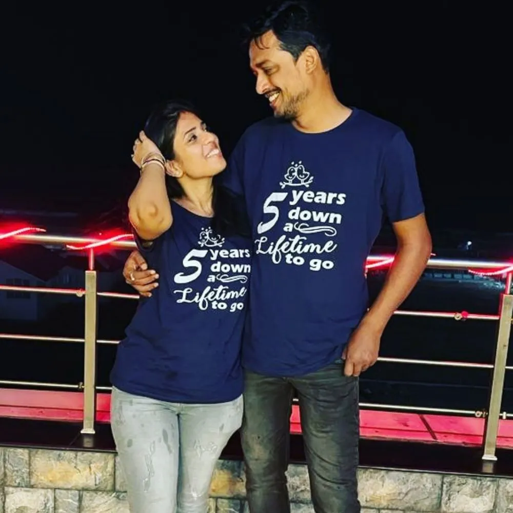 10 Years Anniversary Special Custom Couple T-Shirt