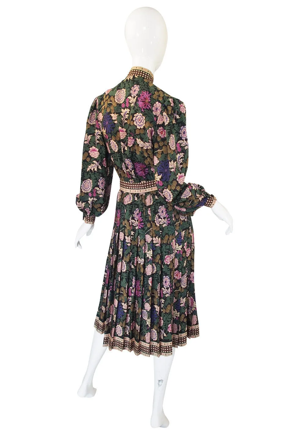 1970s Emanuel Ungaro Silk Print Dress