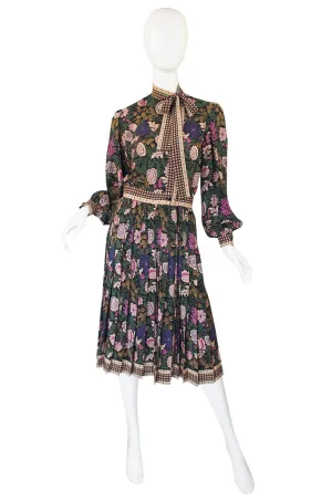 1970s Emanuel Ungaro Silk Print Dress