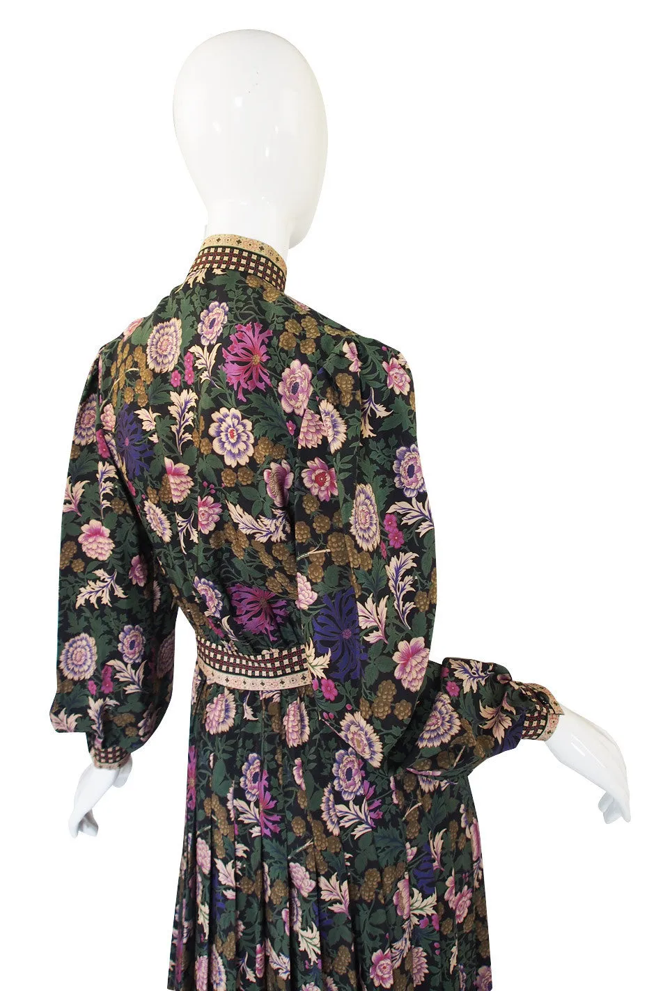 1970s Emanuel Ungaro Silk Print Dress