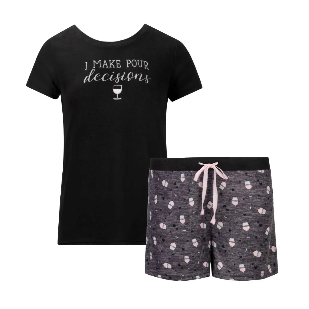 2 Pack Loungewear Hacci Shorts Set