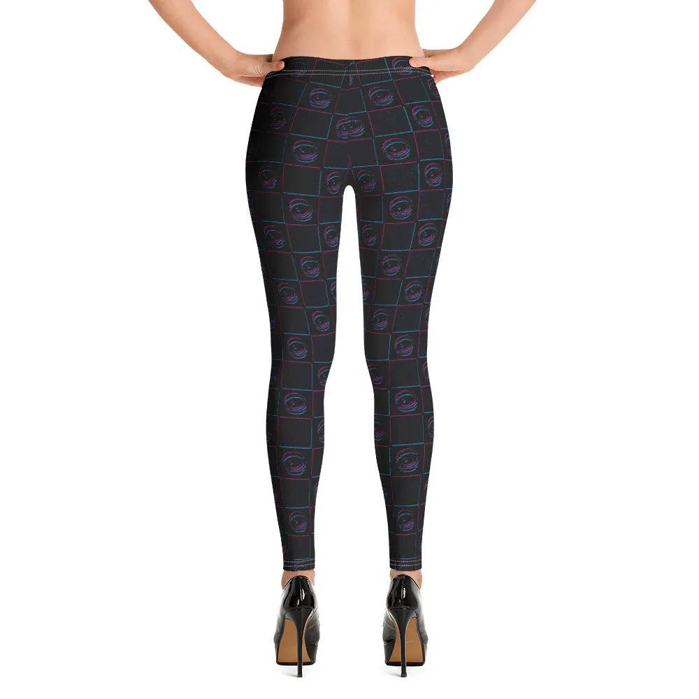 3D Checkered EYEZ Leggings