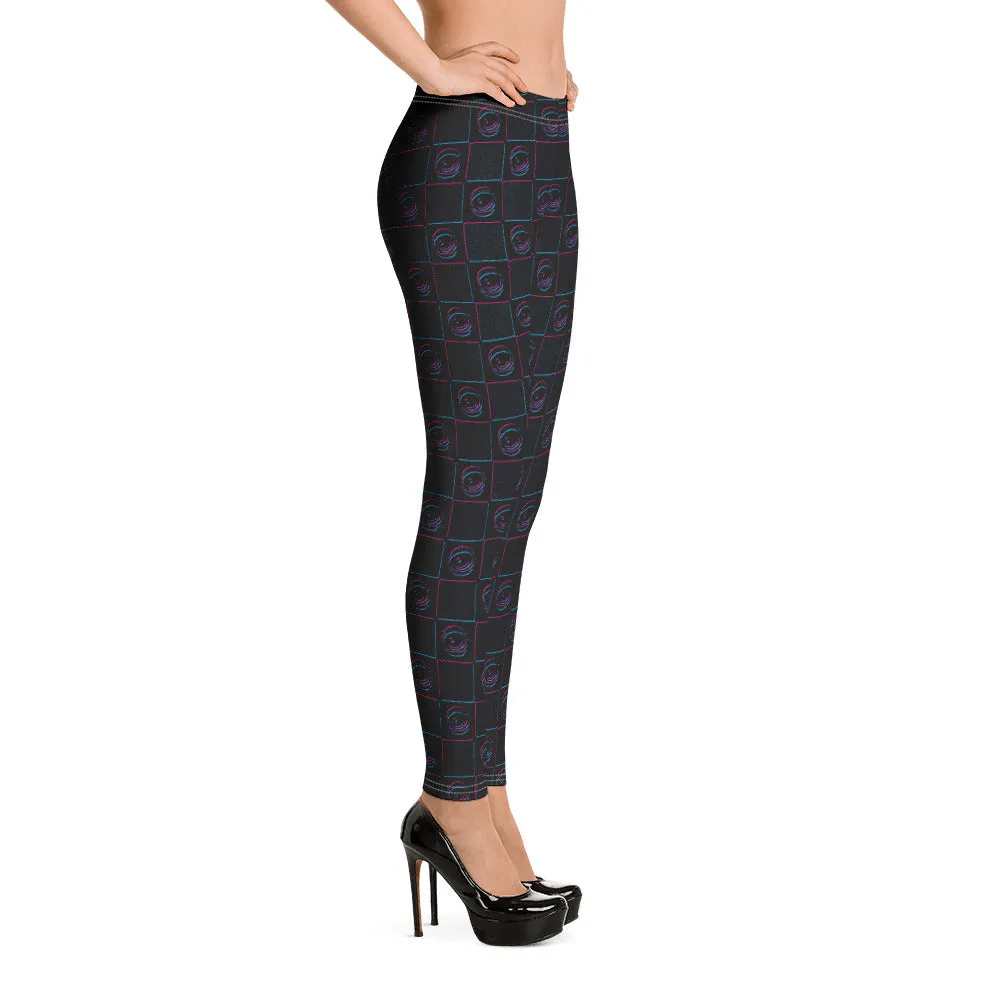 3D Checkered EYEZ Leggings