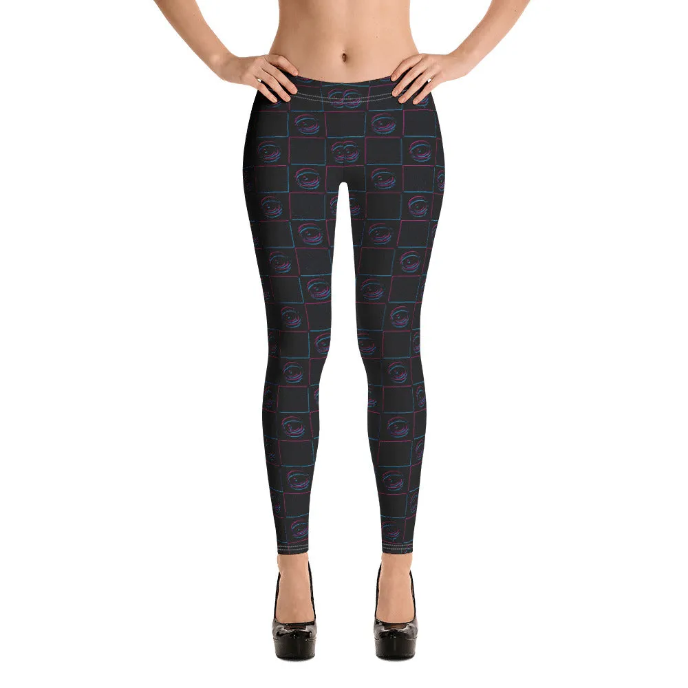 3D Checkered EYEZ Leggings