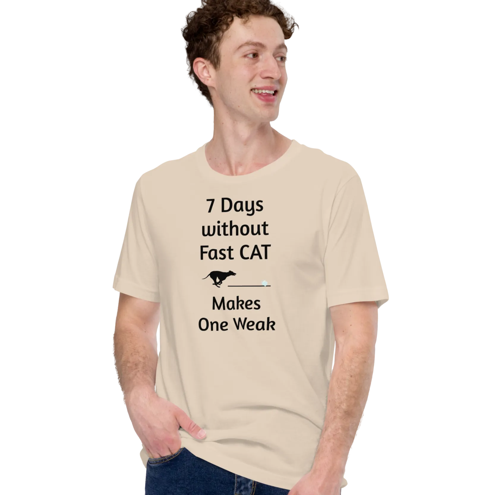 7 Days Without Fast CAT T-Shirts - Light