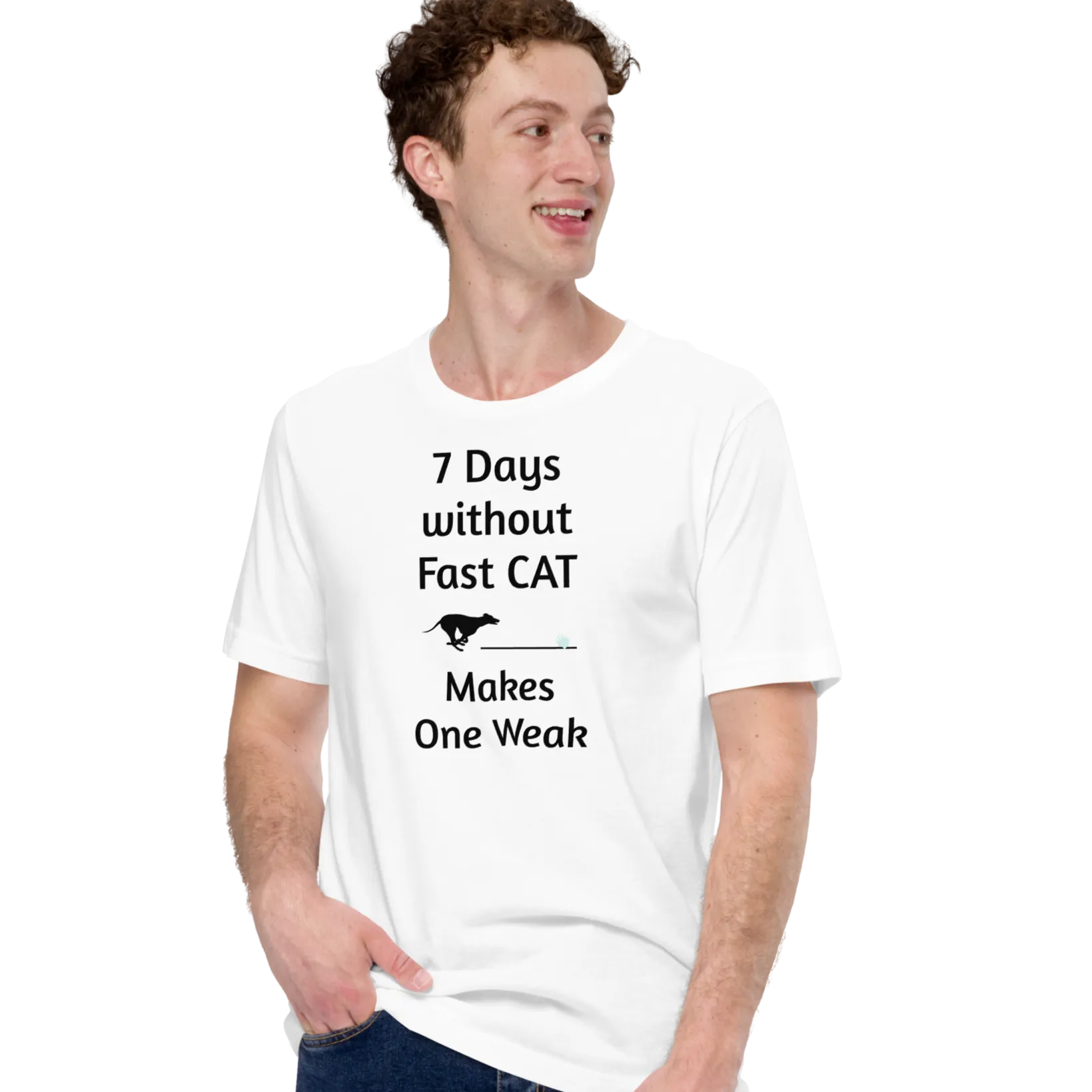 7 Days Without Fast CAT T-Shirts - Light