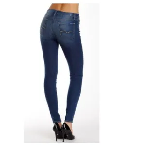7 for all Mankind Women's Gwenevere Distressed Skinny Jeans Size 30