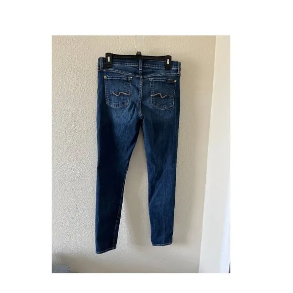 7 for all Mankind Women's Gwenevere Distressed Skinny Jeans Size 30