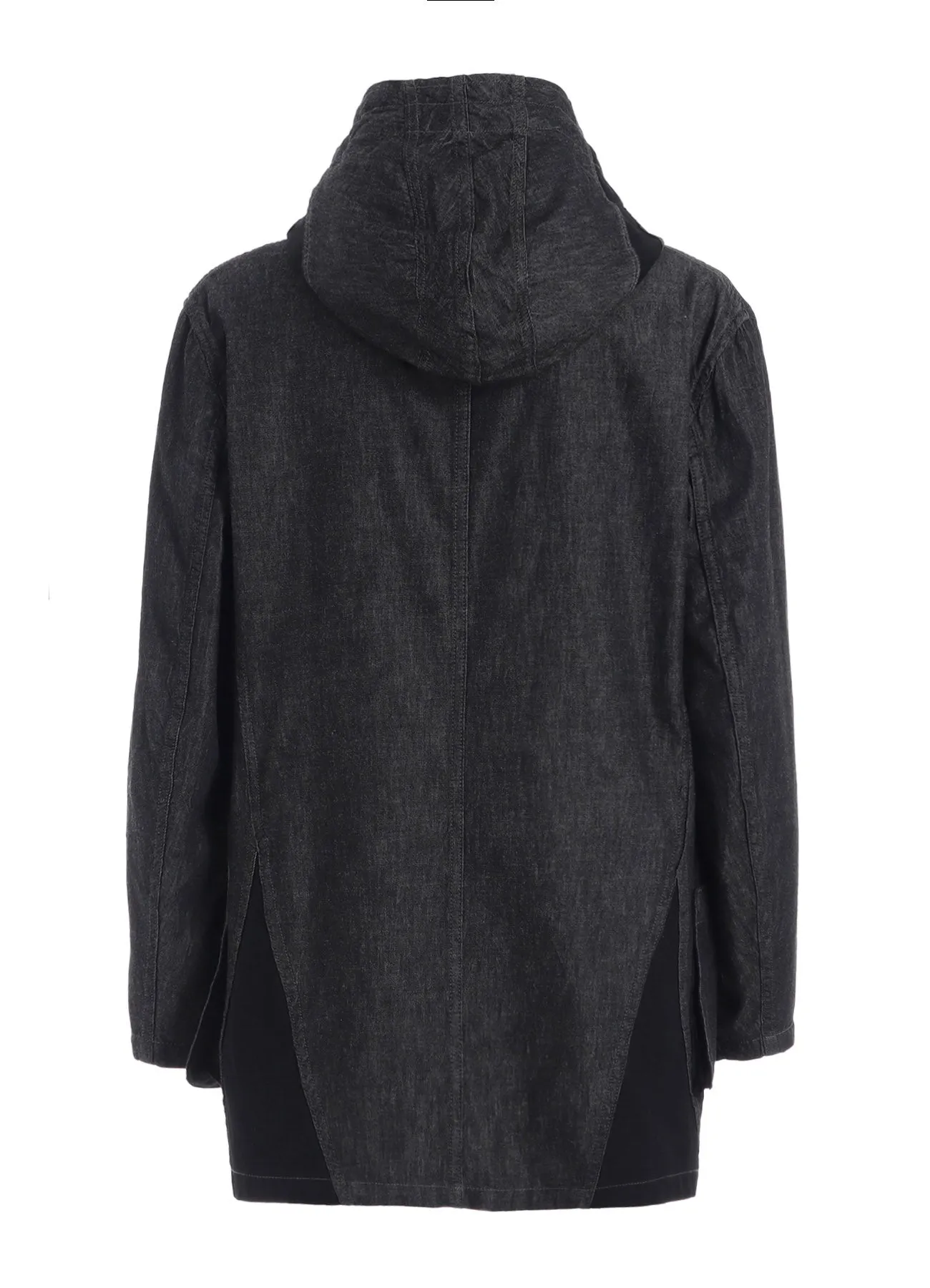 7oz TWO-TONE DENIM HOODED JACKET