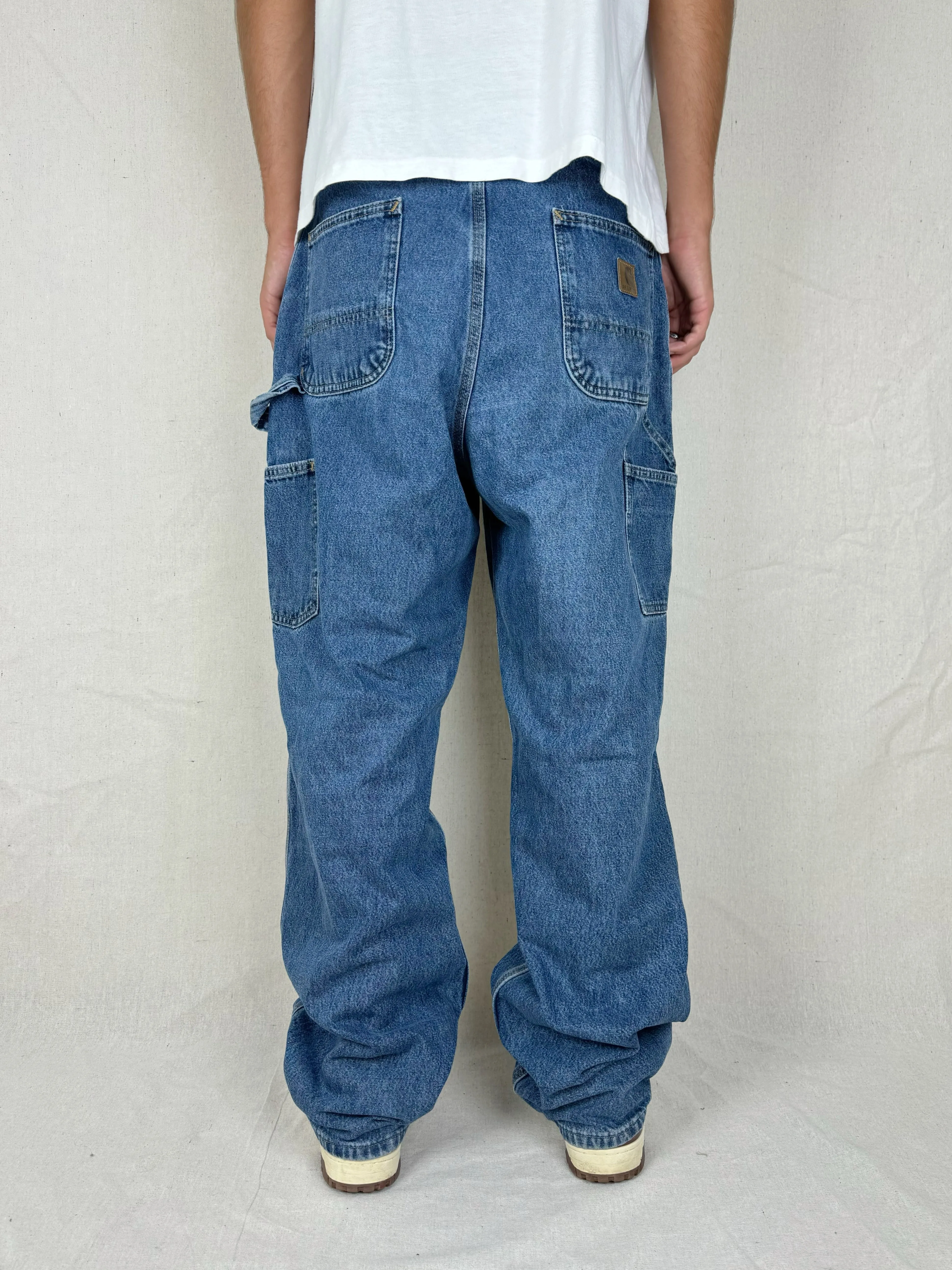 90's Carhartt Heavy Duty Vintage Carpenter Jeans Size 36x34