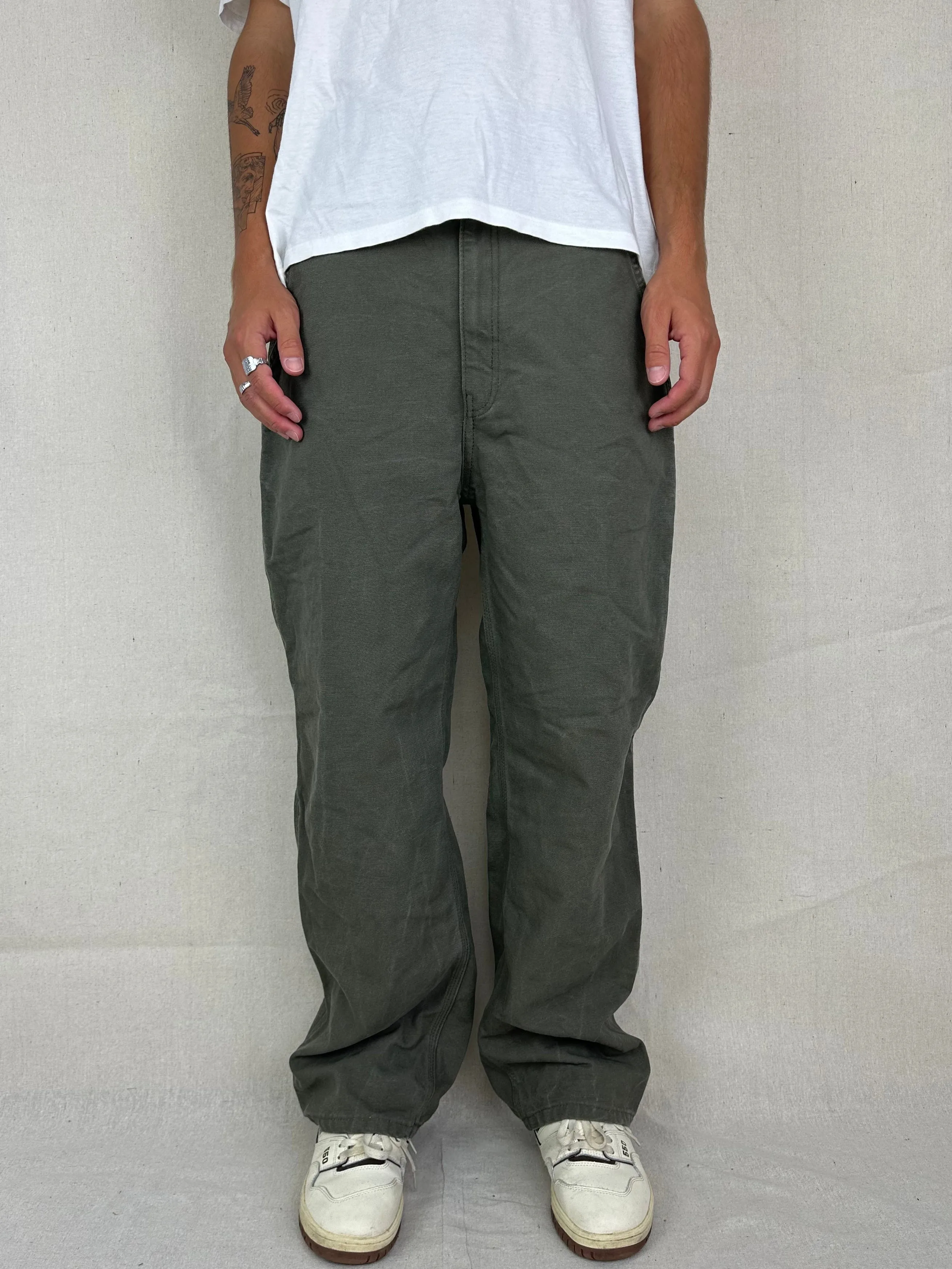 90's Carhartt Vintage Heavy Duty Carpenter Jeans Size 34x32