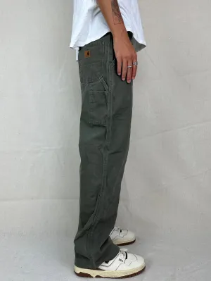 90's Carhartt Vintage Heavy Duty Carpenter Jeans Size 34x32