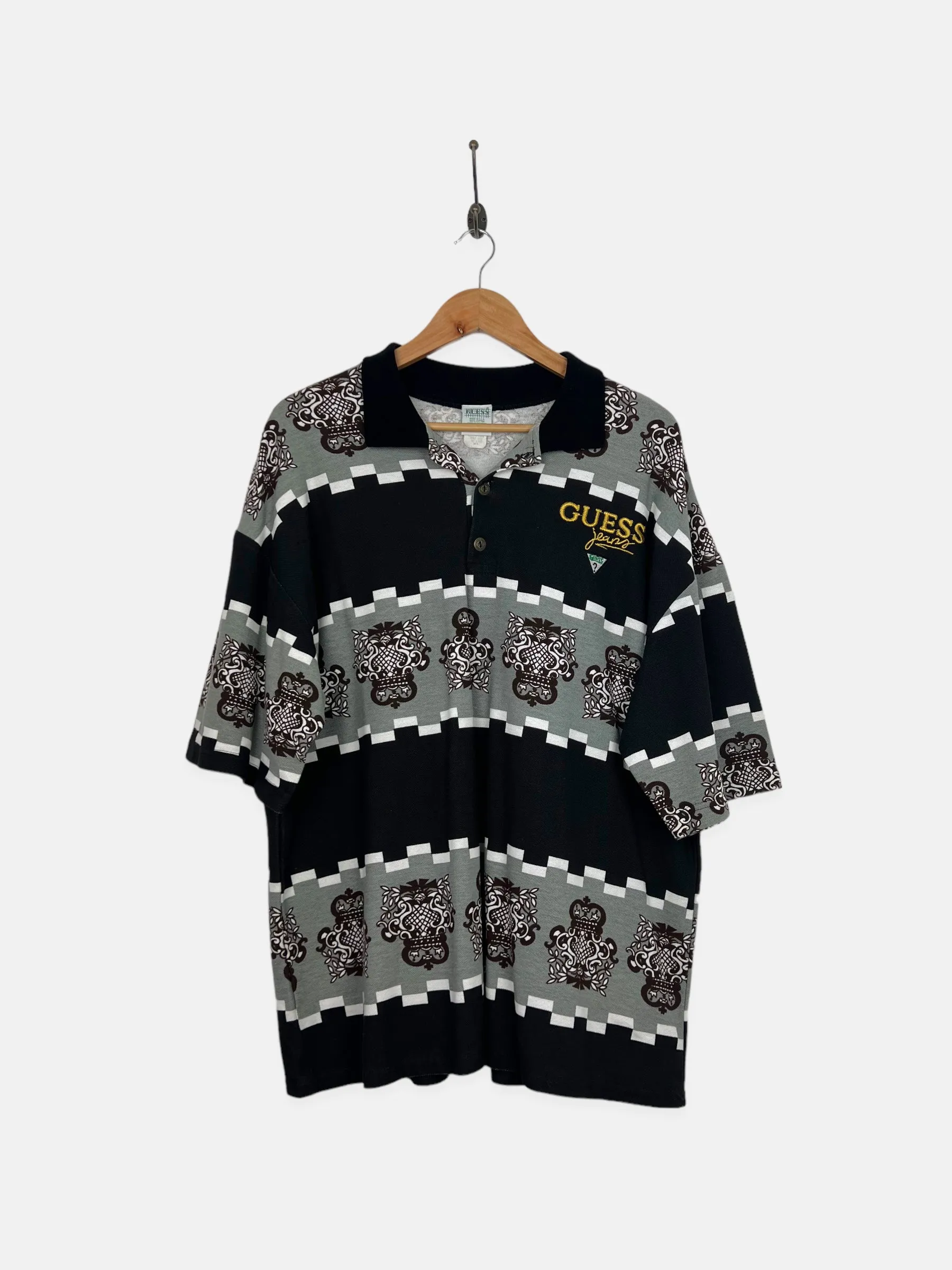 90's Guess Jeans USA Made Embroidered Vintage Polo Size XL
