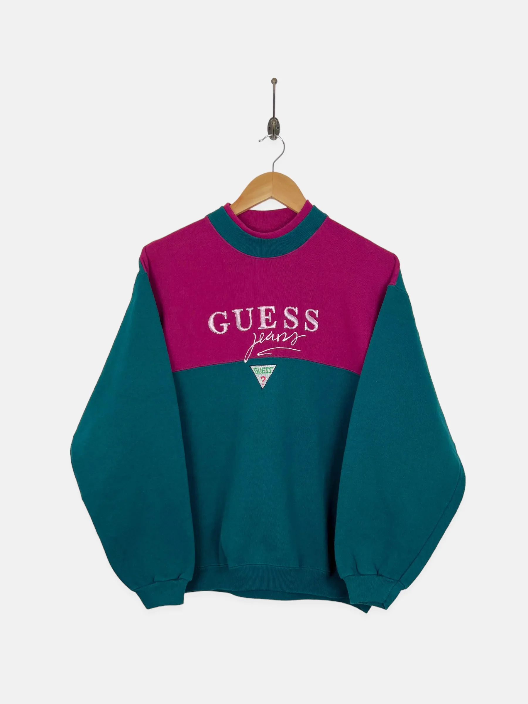 90's Guess Jeans USA Made Embroidered Vintage Sweatshirt Size 10-12
