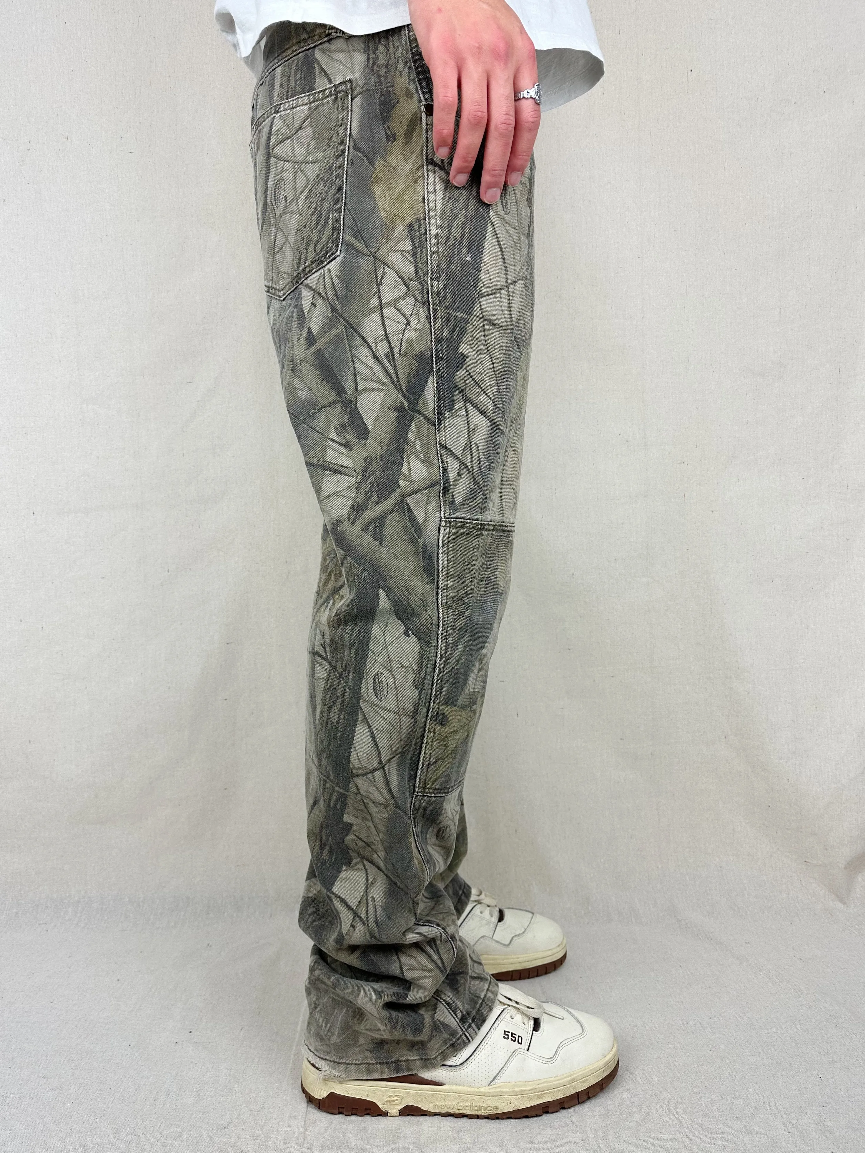 90's Realtree Camo Vintage Double Knee Jeans Size 36x32