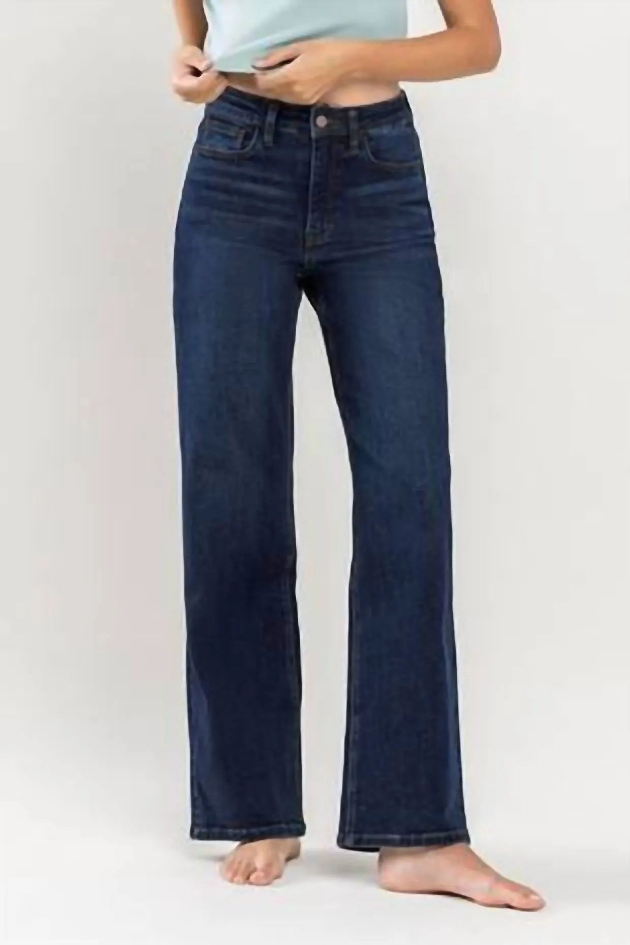 90's Vintage Loose Jeans In Dark Blue