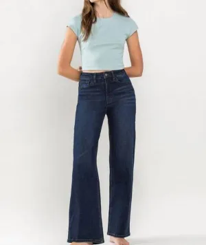 90's Vintage Loose Jeans In Dark Blue