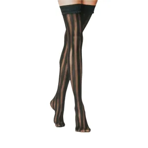 A New Day Women's Vertical Striped Thigh Highs