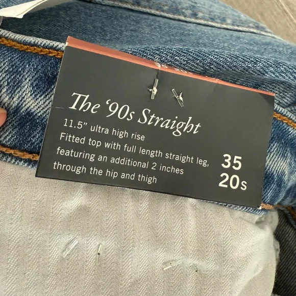 Abercrombie &amp; Fitch The '90s Straight Ultra High Rise Curve Love Jeans 35 20 S