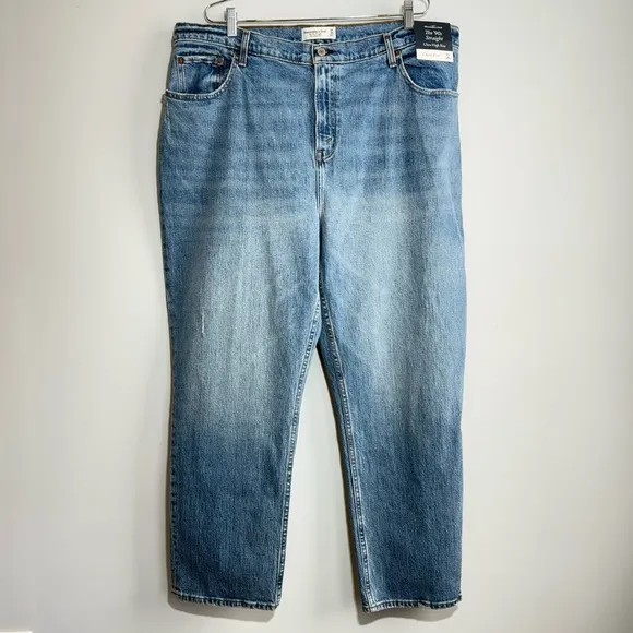 Abercrombie &amp; Fitch The '90s Straight Ultra High Rise Curve Love Jeans 35 20 S