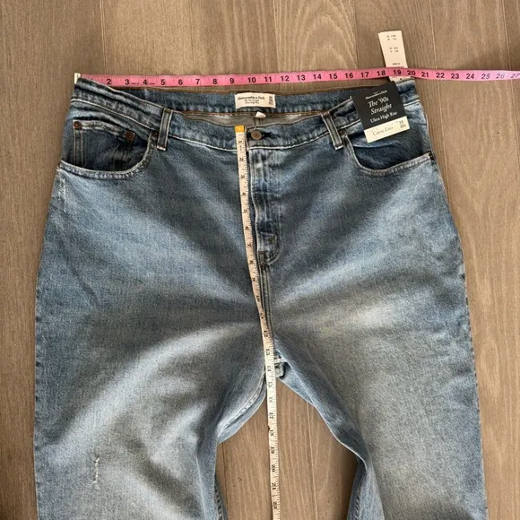 Abercrombie &amp; Fitch The '90s Straight Ultra High Rise Curve Love Jeans 35 20 S