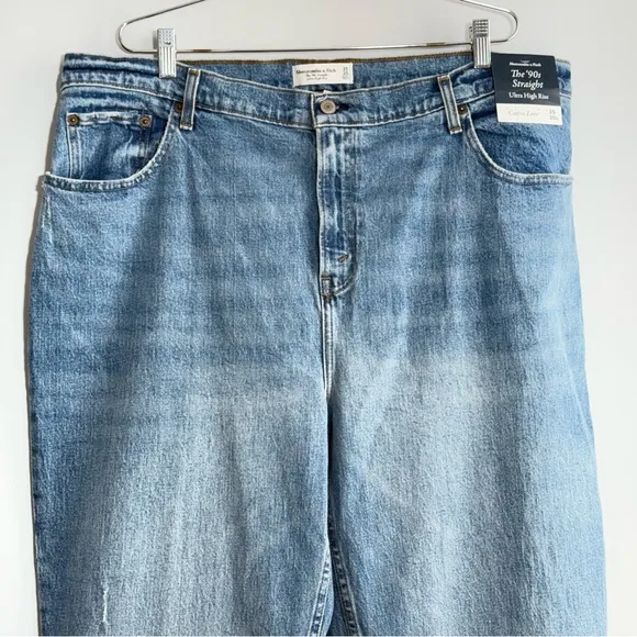 Abercrombie &amp; Fitch The '90s Straight Ultra High Rise Curve Love Jeans 35 20 S
