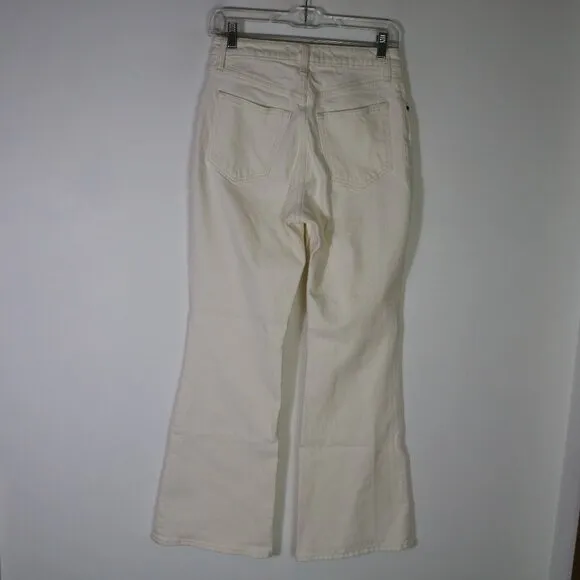 Abercrombie the Vintage Flare High Rise Jeans Curve Love Bone Cream 4 Short 27