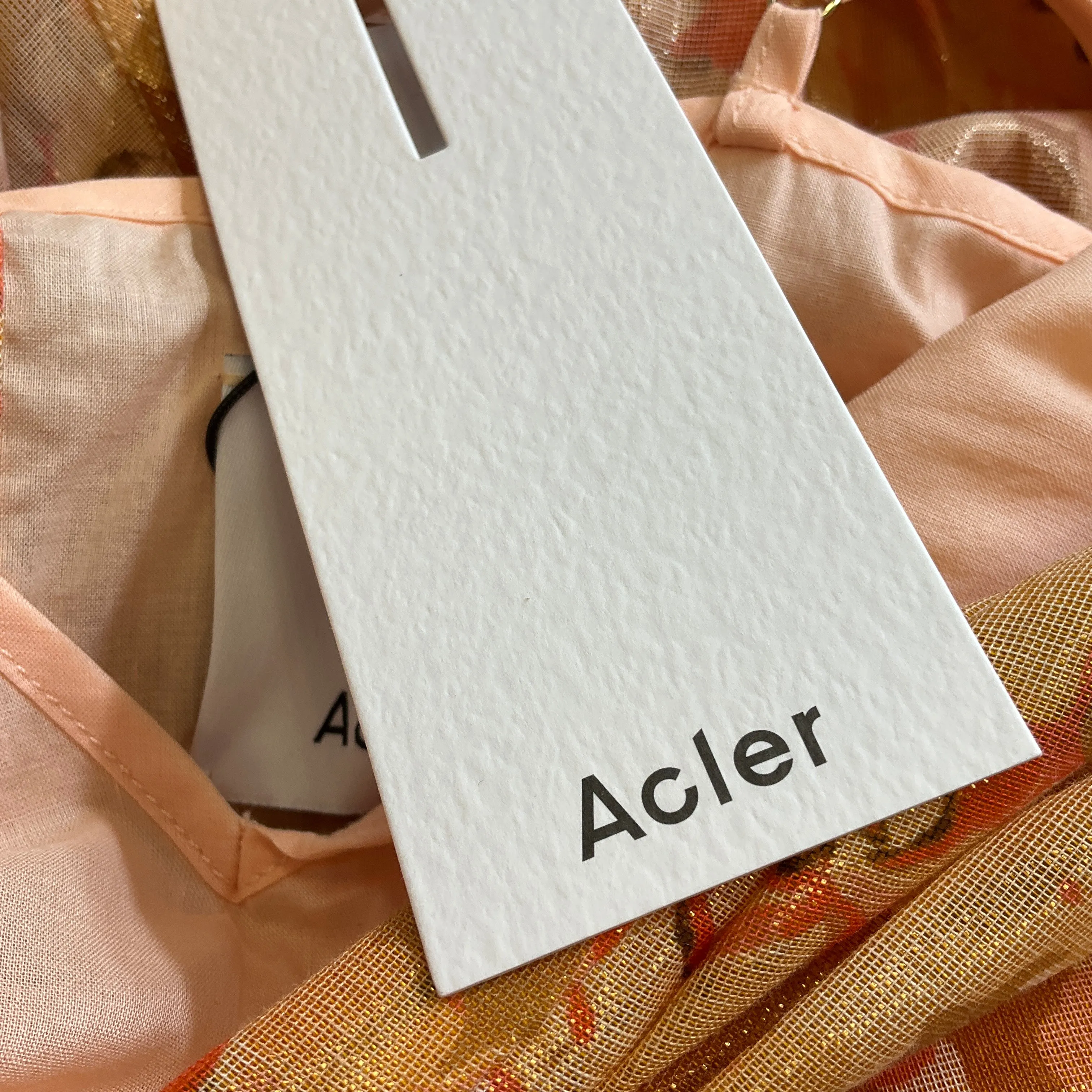 Acler Peach Parfait Bicknell Dress