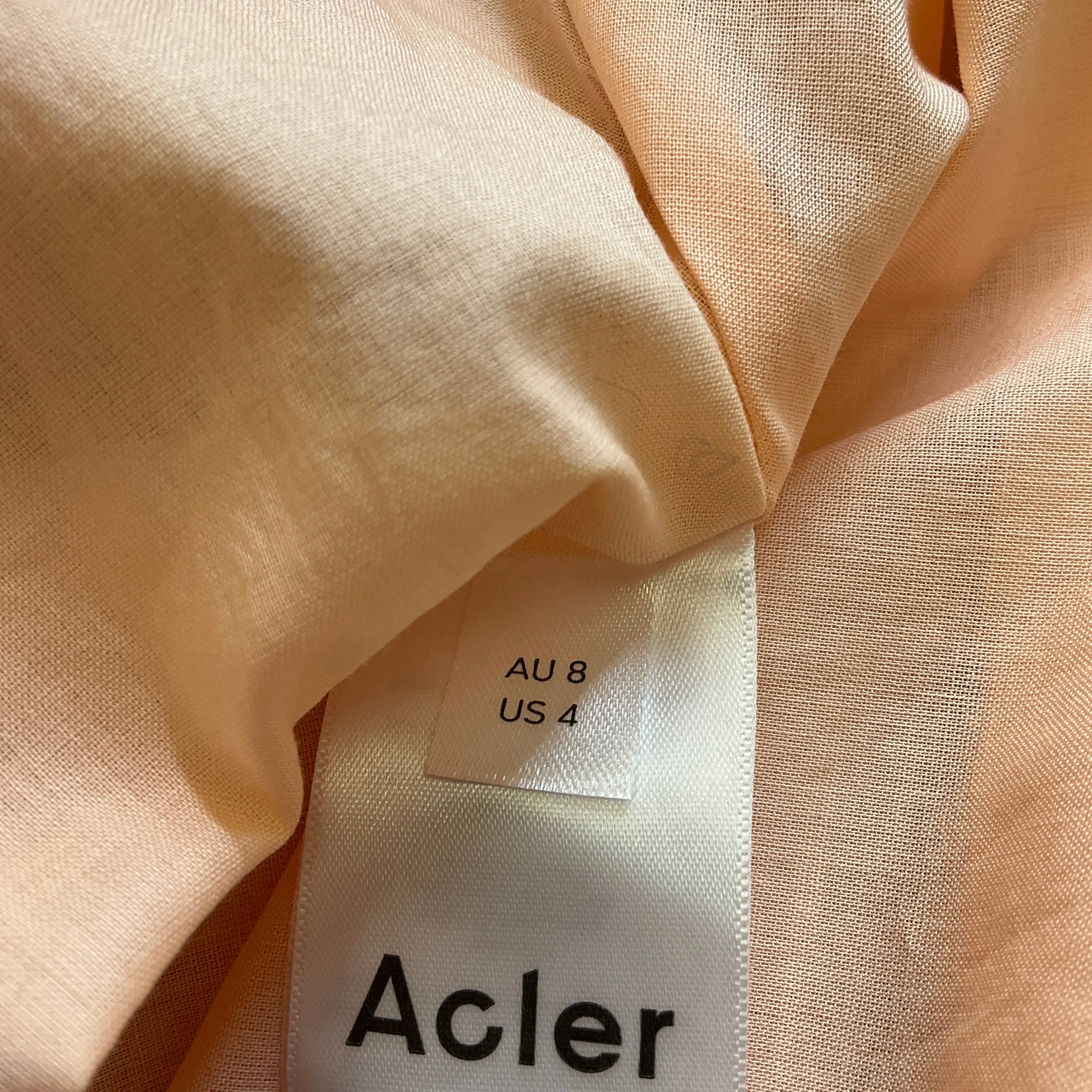 Acler Peach Parfait Bicknell Dress