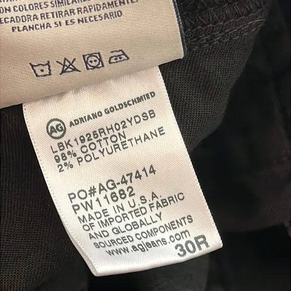 AG-ED Adriano Goldschmied The Isabelle X High Rise Straight Crop Jean - Size 30