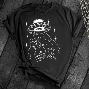 Alien Abduction Cats Tee