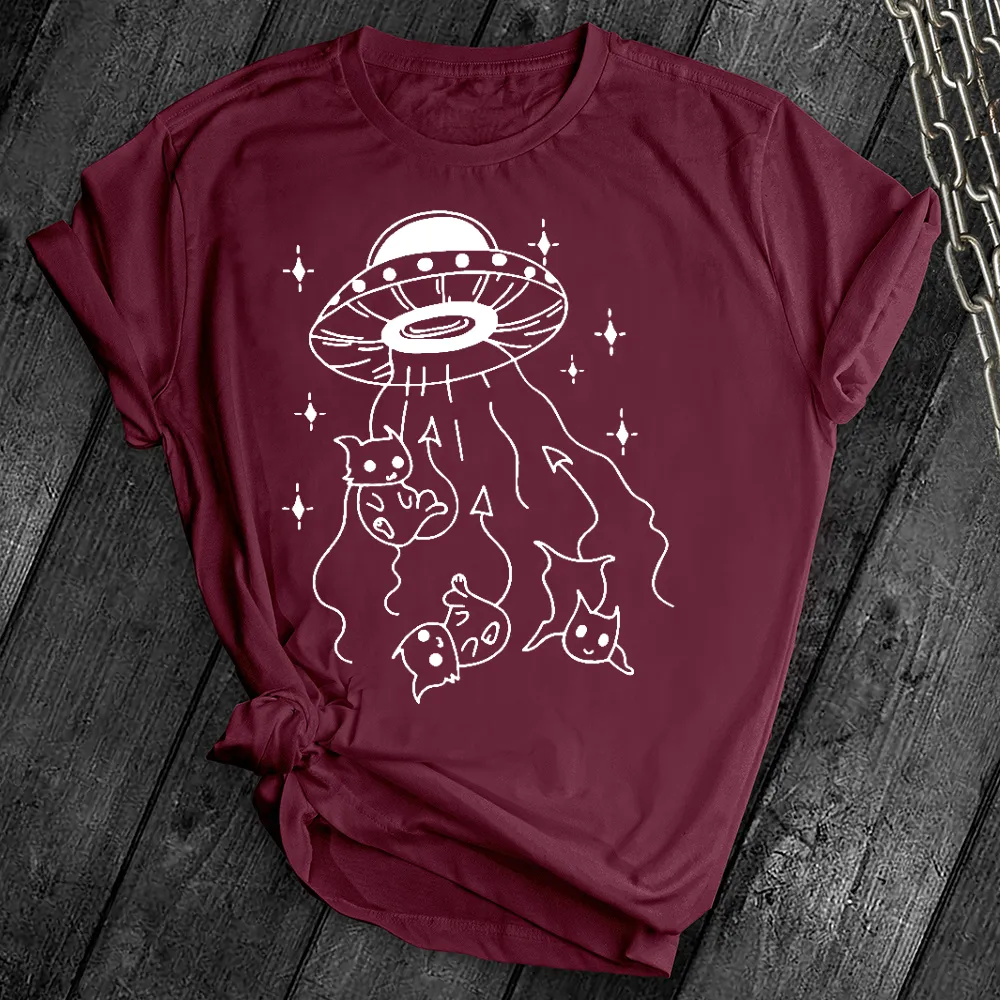 Alien Abduction Cats Tee