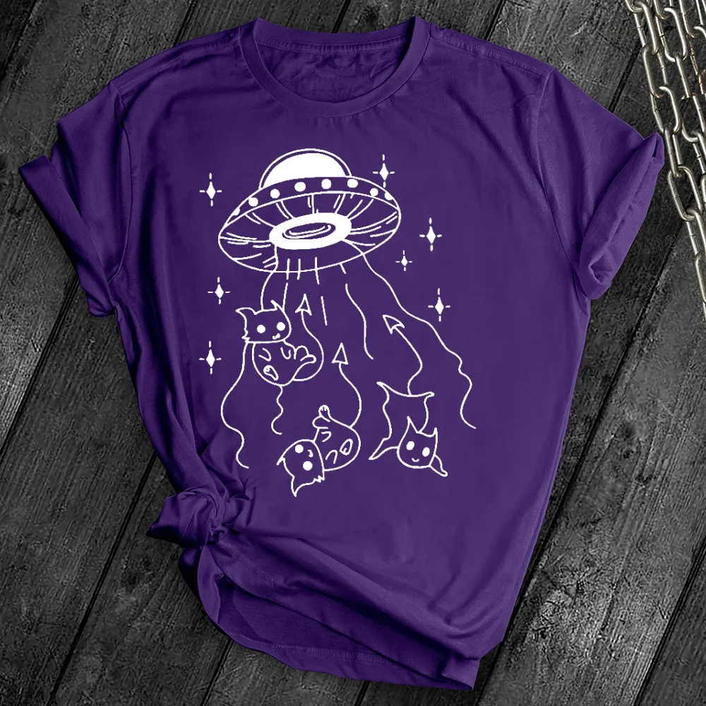 Alien Abduction Cats Tee