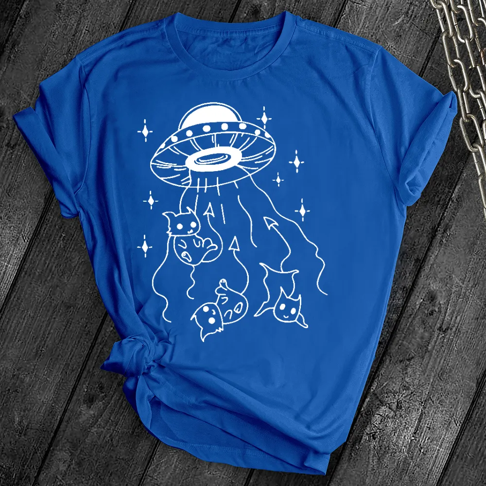 Alien Abduction Cats Tee