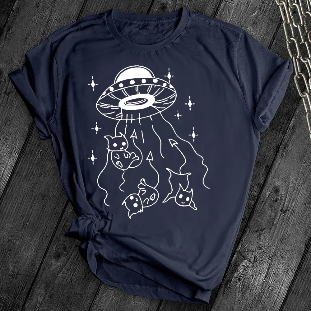 Alien Abduction Cats Tee
