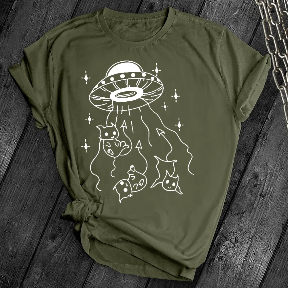 Alien Abduction Cats Tee