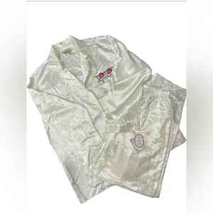 Amanda Stewart Sears vintage Two piece satin pajama set. NWT. size PM.