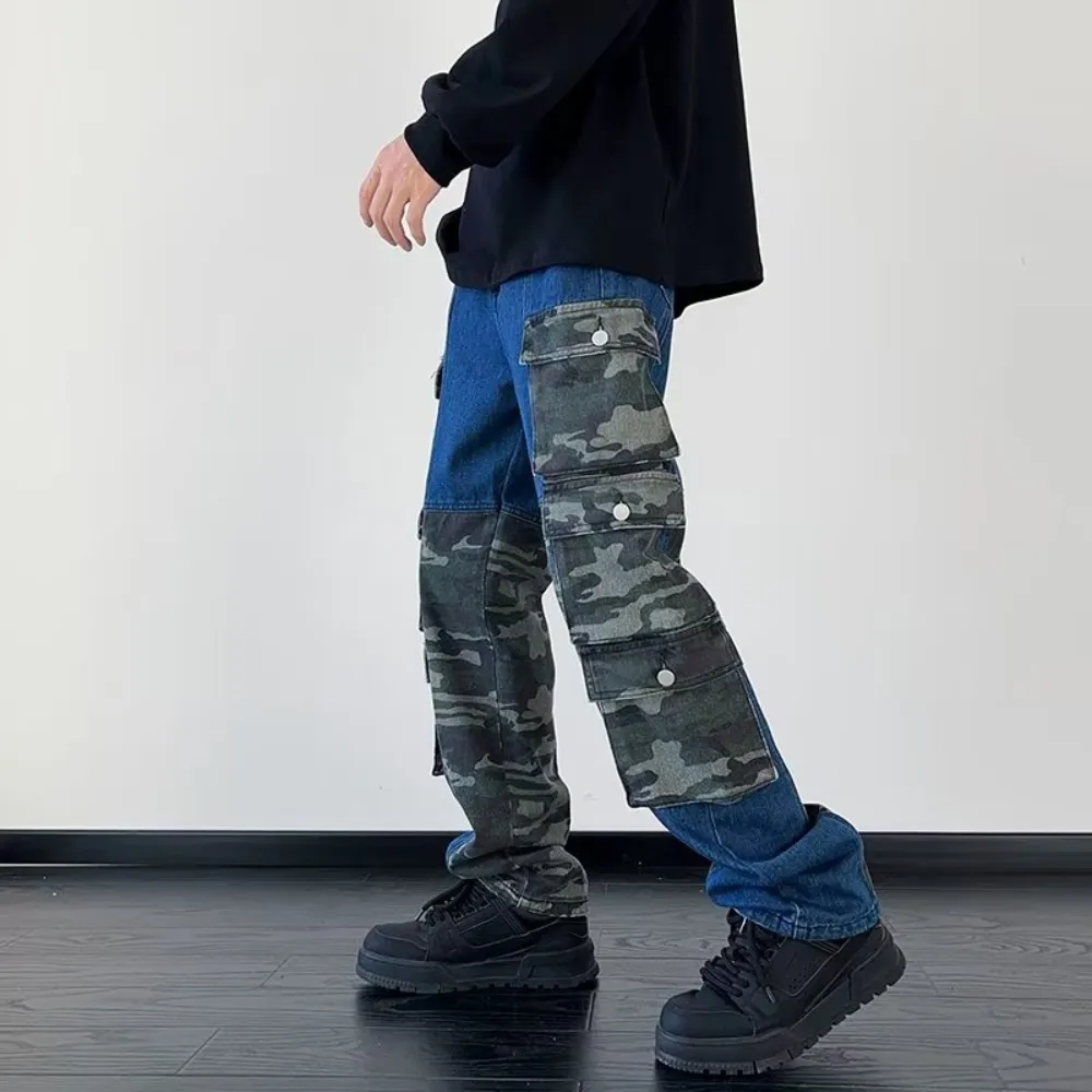 American Camouflage Panel Jeans