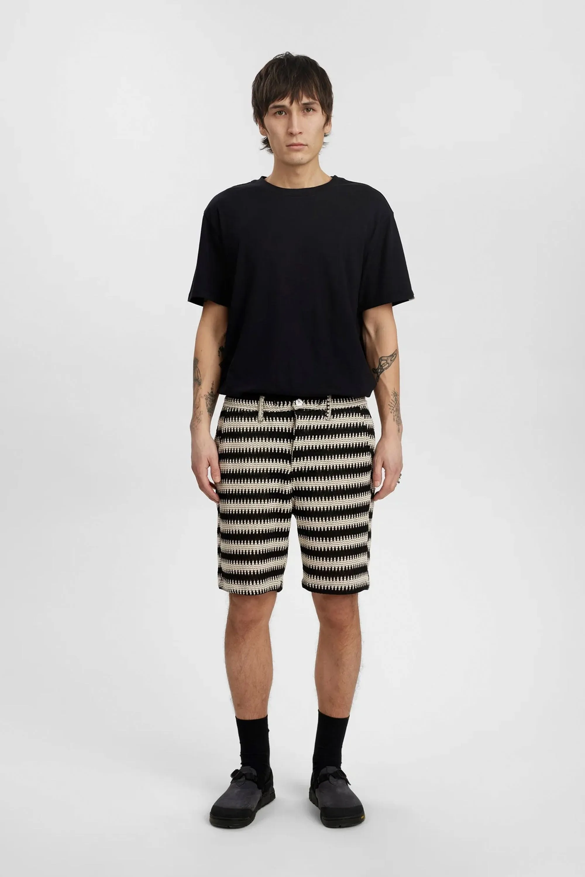 ANERKJENDT - AKJAN STRUCTURE STRIPE SHORT