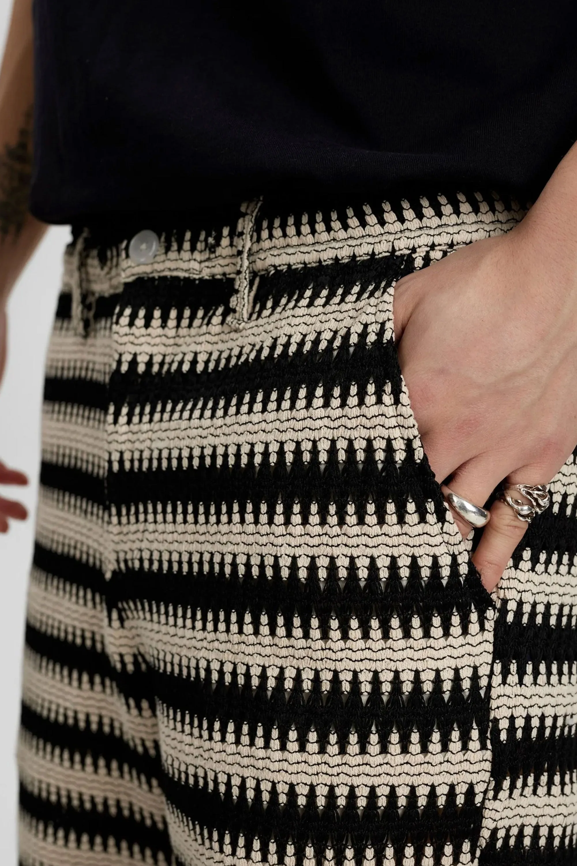 ANERKJENDT - AKJAN STRUCTURE STRIPE SHORT