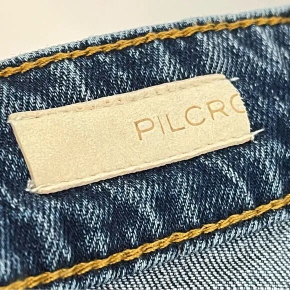Anthro 32 Pilcro Vintage Straight Jeans 0504 ANTHROPOLOGIE the distressed