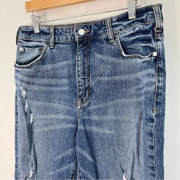 Anthro 32 Pilcro Vintage Straight Jeans 0504 ANTHROPOLOGIE the distressed