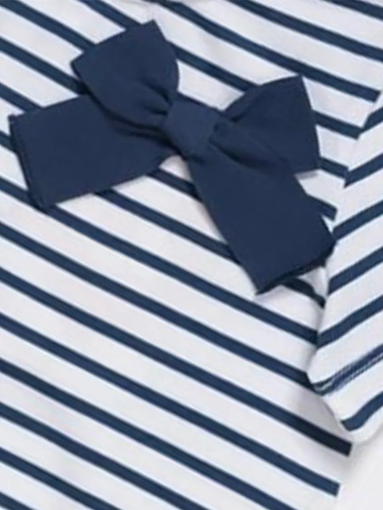 Artie - Blue and White striped Sailor Baby and Girls Dress