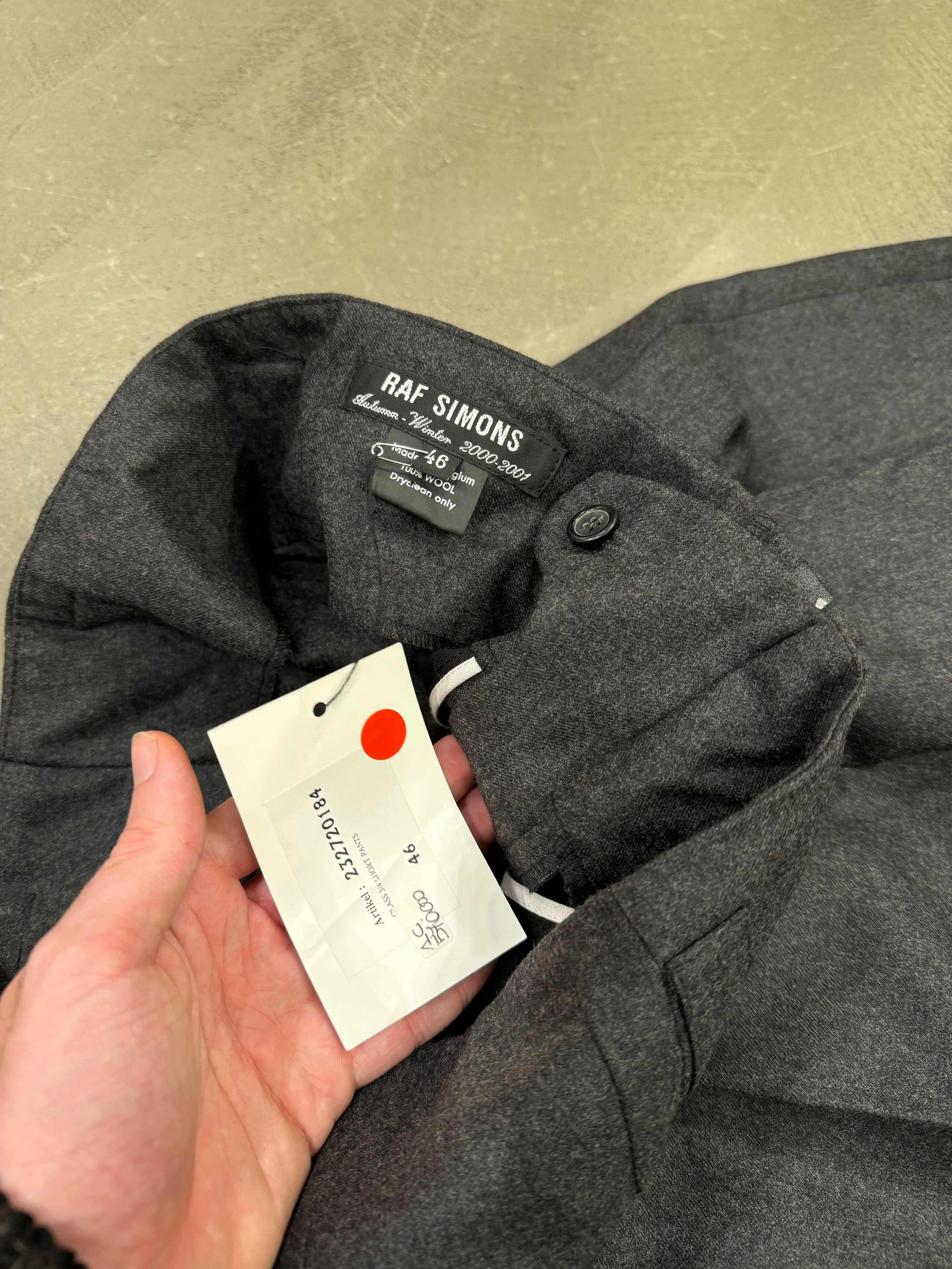 A/W 2000 Raf Simons runway suit shorts