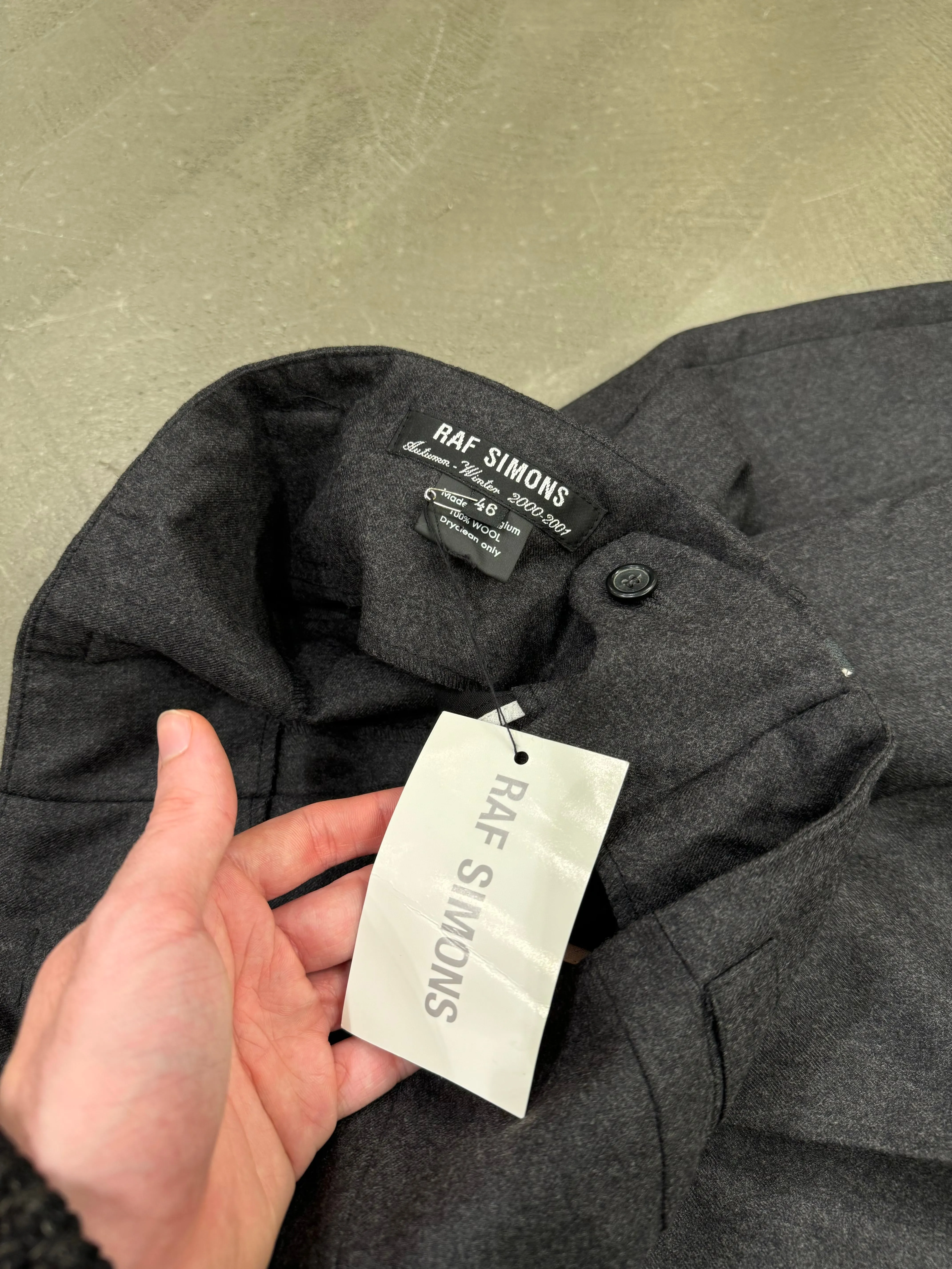 A/W 2000 Raf Simons runway suit shorts