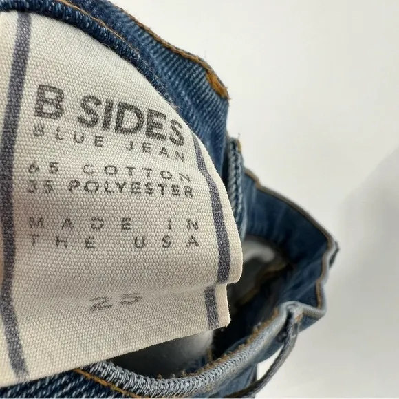 B SIDES Vintage Style Denim Jeans Size 25