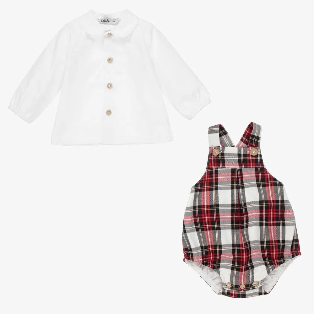 Babidu Tartan Romper & Shirt