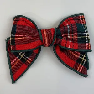 Baby Girls Red Tartan Hair Bow - Calamaro 77078