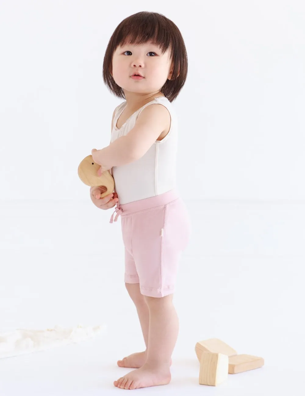Baby Pull on Shorts - Chalk