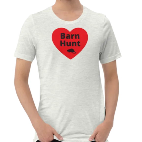 Barn Hunt in Heart w/ Rat T-Shirts - Light